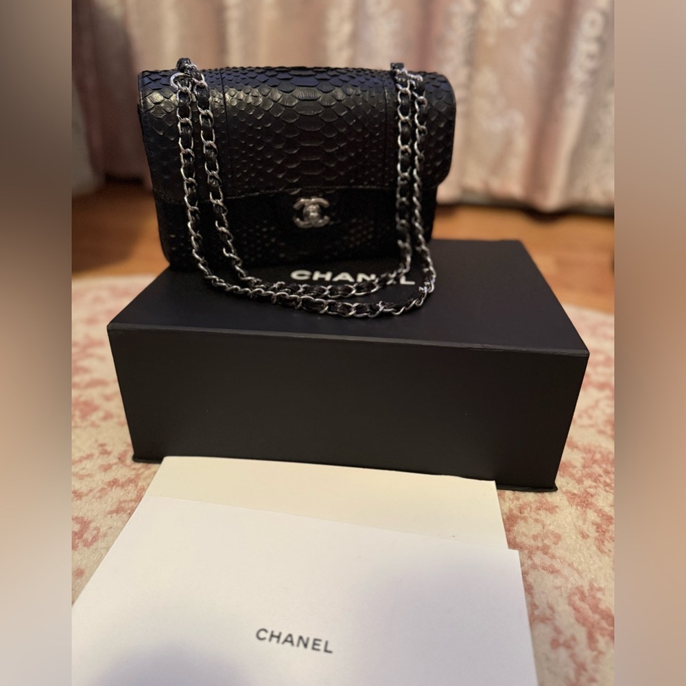 Chanel Black Python Bag